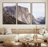 74506434-MGV-CV-36X24-El Capitan Wall Art Canvas Print, Framed Yosemite Cliff Art Picture Print, Sierra Nevada Perfect Sierra Minimalism Decor Artwork