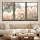 21826392-MGV-CV-36X24-Pampas Grass Wall Art Canvas Print, Framed Soft Pampas Art Picture Print, Pastel Grasses Perfect Soft Neutral Boho Decor Artwork
