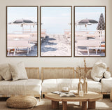 67623952-MGV-FC-60X30-3P_Walnut-Minimalist Beach Wall Art Canvas Print, Framed Pastel Sand Art Picture Print, Beach Aesthetic Perfect Coastal Minimalist Decor