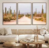 30742780-MGV-CV-36X24-Desert Cactus Wall Art Canvas Print, Framed Southwestern Art Picture Print, Bohemian Western Perfect Southwestern Boho Decor
