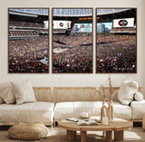 38616413-MGV-FC-60X30-3P_Walnut-Chicago Dome Stadium Wall Art – Futuristic Basketball Final Four Arena Canvas Print, Modern Sports Fan Decor for Man Cave or