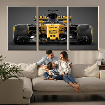 62882-MGV-CV-36X24-Renault F1 Racing Car Print - High-Performance Formula 1 Motorsport Wall Art, Perfect Gift for Racing Fans and Car Enthusiasts
