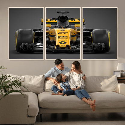 62882-MGV-CV-36X24-Renault F1 Racing Car Print - High-Performance Formula 1 Motorsport Wall Art, Perfect Gift for Racing Fans and Car Enthusiasts