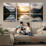 78842-MGV-CV-36X24-Sunrise Mountain Reflection Wall Art – Stunning Nature Landscape Canvas Print for Home, Office, Living Room or Relaxing Space