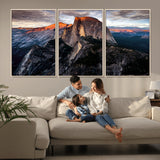 31332-MGV-CV-36X24-Mountain Landscape Wall Art – Majestic Sunset Rock Formation Canvas Print, Nature Scenic Decor for Living Room, Office, Cabin or