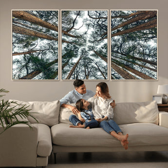 18790-MGV-CV-36X24-Pine Canopy Wall Art – Panoramic View of Towering Pines Canvas Print, Nature-Inspired Decor for Office, Cabin or Living Room
