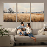 38193-MGV-CV-36X24-Golden Meadow Wall Art – Serene Grassland Landscape Canvas Print, Rustic Nature Decor for Bedroom, Living Room or Farmhouse