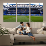59508-MGV-CV-36X24-Chelsea Stadium Wall Art – Stamford Bridge Football Arena Canvas Print, Iconic Soccer Artwork for Living Room, Office, Game Room