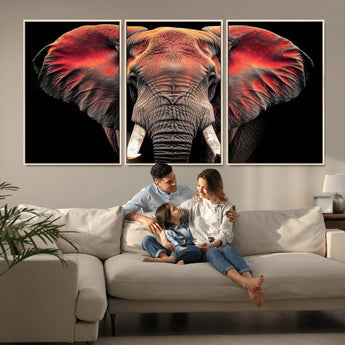 54719-MGV-CV-36X24-Elephant Wall Art – Majestic African Elephant Canvas Print, Wildlife Safari Animal Decor for Living Room, Bedroom, Office or Man