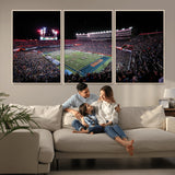 46899-MGV-FC-60X30-3P_Natural-Ben Hill Griffin Stadium Wall Art Canvas Print, Framed Football Stadium Art Picture Print, Florida Football Stadium Perfect Sport
