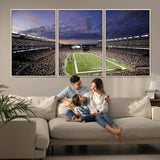 52712-MGV-CV-36X24-Gillette Stadium Field Wall Art Canvas Print, Framed Massachusetts Stadium Art Picture Print, Gillette Stadium Perfect Sport Room