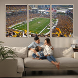 51419-MGV-CV-36X24-Heinz Field Wall Art Canvas Print, Framed Pittsburgh Stadium Field Art Picture Print, Heinz Stadium Field Perfect Sports Room