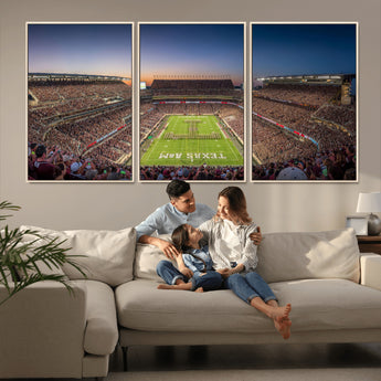 17421-MGV-CV-36X24-Kyle Field Wall Art Canvas Print, Framed Texas Stadium Art Picture Print, Kyle Field Stadium Perfect Sport Room Decor Artwork