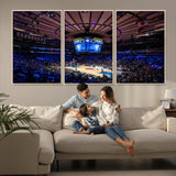 20491-MGV-FC-60X30-3P_Natural-Madison Square Garden Wall Art Canvas Print, Framed New York Stadium Art Picture Print, MSG Stadium Perfect Sport Room Decor