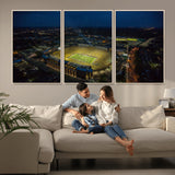 52519-MGV-CV-36X24-Michigan Football Stadium Wall Art Canvas Print, Framed Michigan Stadium Art Picture Print, Michigan Wolverines Field Perfect