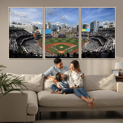 87122-MGV-CV-36X24-Petco Park Field Wall Art Canvas Print, Framed San Diego Stadium Art Picture Print, Petco Park Stadium Perfect Sport Room Decor