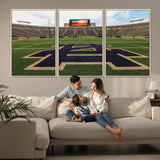 52835-MGV-CV-36X24-Notre Dame Stadium Wall Art Canvas Print, Framed Indiana Stadium Art Picture Print, Notre Dame Field Perfect Sport Room Decor