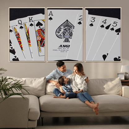 56787-MGV-FC-60X30-3P_Natural-Playing Cards – Classic Poker Deck with Spades, Standard Size Durable Casino Quality Card Set for Magic Tricks, Blackjack, Bridge,