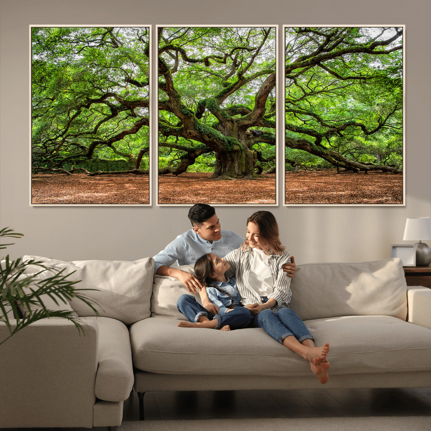 51255351-MGV-CV-36X24-Ancient Tree Wall Art – Majestic Oak Canvas Print, Large Nature Photography, Sacred Forest Landscape Wall Décor, Wisdom Tree