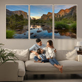 55893831-MGV-CV-36X24-Yosemite Valley Wall Art Canvas Print, Framed El Capitan Art Picture Print, Sierra Landspace Perfect Rustic Nature Decor Artwork