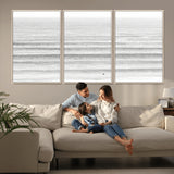 66534476-MGV-CV-36X24-Lone Surfer Wall Art Canvas Print, Framed Ocean Waves Art Picture Print, Minimal Sea Perfect Minimal Coastal Decor Artwork