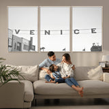 68254589-MGV-FC-60X30-3P_Natural-Venice Sign Wall Art Canvas Print, Framed Venice Letters Art Picture Print, Los Angeles Perfect Minimalist Urban Decor Artwork