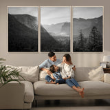 39278955-MGV-CV-36X24-Yosemite Valley Wall Art Canvas Print, Framed El Capitan Art Picture Print, Misty Mountain Perfect Modern Rustic Decor Artwork