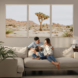 67109959-MGV-CV-36X24-Joshua Tree Wall Art Canvas Print, Framed Neutral Desert Art Picture Print, Earthy Landscape Perfect Neutral Boho Decor Artwork