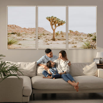 67109959-MGV-CV-36X24-Joshua Tree Wall Art Canvas Print, Framed Neutral Desert Art Picture Print, Earthy Landscape Perfect Neutral Boho Decor Artwork