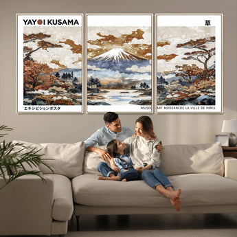 80111817-MGV-CV-36X24-Japanese Landscape Wall Art – Mount Fuji Autumn Canvas Print, Asian Inspired Nature Decor for Living Room, Bedroom, Office or
