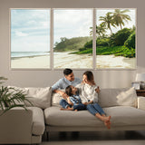 42984524-MGV-CV-36X24-Relaxing Beach Wall Art Canvas Print, Framed Ocean View Art Picture Print, Coastal Serenity Perfect Tropical Coastal Decor Artwork