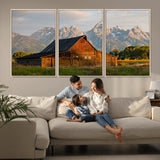 31771014-MGV-CV-36X24-Rustic Barn Wall Art Canvas Print, Framed Western Landscape Art Picture Print, Farmhouse Style Perfect Rustic Farmhouse Decor