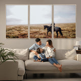 57597730-MGV-CV-36X24-Cowboy Wall Art Wall Art Canvas Print, Framed Western Canvas Art Picture Print, Rustic Ranch Scene Perfect Rustic Western Decor