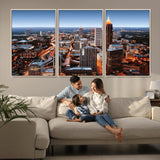 25096967-MGV-CV-36X24-Atlanta Skyline Wall Art – Vibrant Cityscape Canvas Print, Modern Night Lights Urban Decor for Office, Living Room, or Apartment