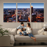 81886632-MGV-CV-36X24-Atlanta Skyline Wall Art – Vibrant City Lights Canvas Print, Modern Urban Cityscape Decor for Living Room, Office, or Apartment