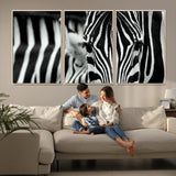 43631-MGV-CV-36X24-Black and White Zebra Wall Art – Modern Animal Print Canvas Artwork for Living Room, Bedroom, or Office Decor