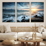 33428-MGV-CV-36X24-Ocean Sunrise Wall Art – Serene Seascape Canvas Print, Coastal Home or Office Decor, Perfect for Living Room, Bedroom, or Study