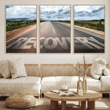 50743-MGV-CV-36X24-Healing Road Wall Art – Motivational Highway Canvas Print, Inspirational Journey Decor for Office, Gym or Living Room