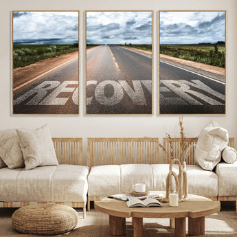 50743-MGV-CV-36X24-Healing Road Wall Art – Motivational Highway Canvas Print, Inspirational Journey Decor for Office, Gym or Living Room