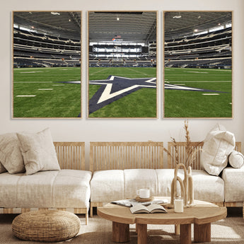 14834-MGV-CV-36X24-Dallas Att Stadium Wall Art Canvas Print, Framed Texas NFL Stadium Art Picture Print, American Football Stadium Perfect Sports