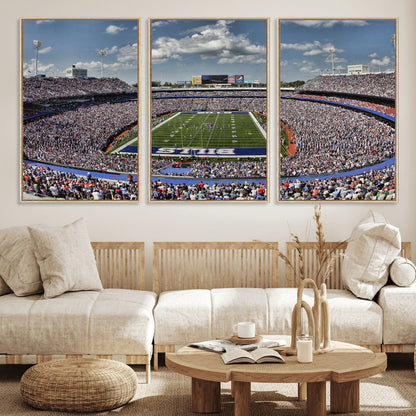 76491-MGV-CV-36X24-Buffalo Bills Stadium Wall Art Canvas Print, Framed Bills Stadium Art Picture Print, Highmark Stadium Perfect Sport Room Decor