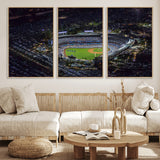 16515-MGV-CV-36X24-Dodgers Stadium Wall Art Canvas Print, Framed Baseball Stadium Art Picture Print, Dodgers Field Perfect Sport Room Decor Artwork