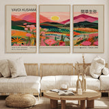 18304-MGV-FC-60X30-3P_Natural-Sunset Mountain Landscape Wall Art – Panoramic Abstract Nature Canvas Print, Vibrant Wall Decor for Living Room, Bedroom, Office,