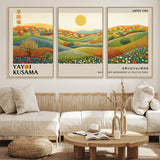 33864-MGV-CV-36X24-Pointillism Yayoi Wall Art Canvas Print, Framed Yayoi Kusama Art Picture Print, Yayoi Kusama Dot Perfect Abstract Nature Decor