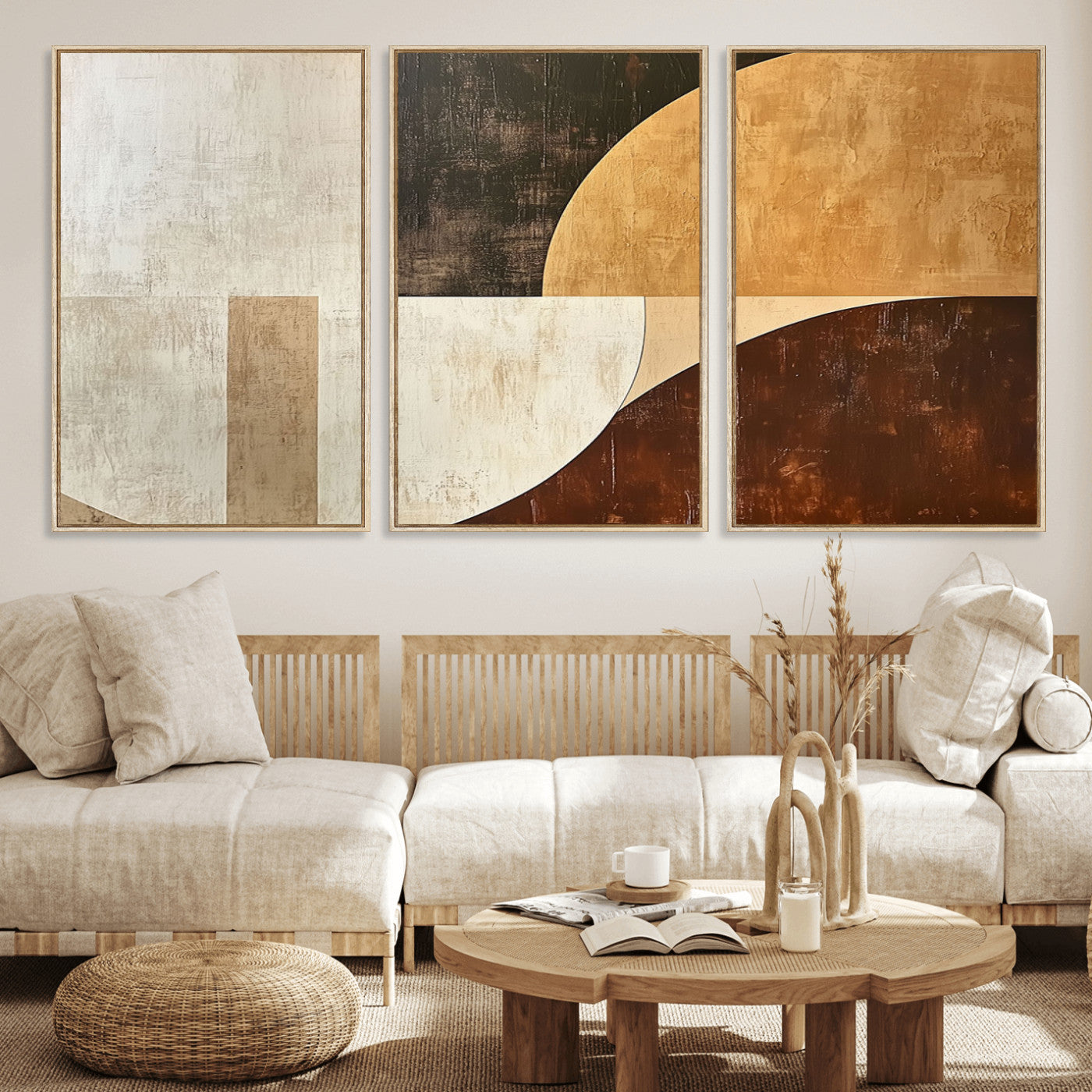 15030-MGV-CV-36X24-Wabi Sabi Wall Art Canvas Print, Framed Modern Abstract Art Picture Print, Minimalist Zen Perfect Minimalist Modern Decor Artwork