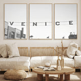 68254589-MGV-CV-36X24-Venice Sign Wall Art Canvas Print, Framed Venice Letters Art Picture Print, Los Angeles Perfect Minimalist Urban Decor Artwork