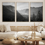 39278955-MGV-CV-36X24-Yosemite Valley Wall Art Canvas Print, Framed El Capitan Art Picture Print, Misty Mountain Perfect Modern Rustic Decor Artwork