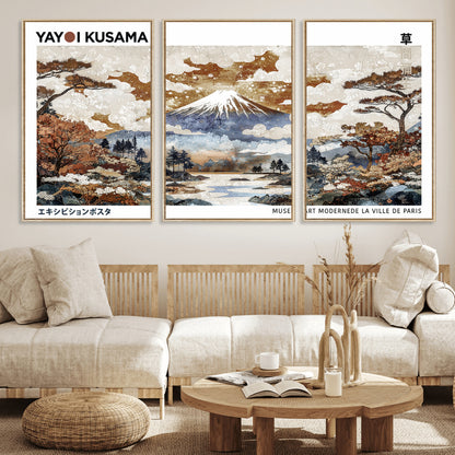 80111817-MGV-CV-36X24-Japanese Landscape Wall Art – Mount Fuji Autumn Canvas Print, Asian Inspired Nature Decor for Living Room, Bedroom, Office or