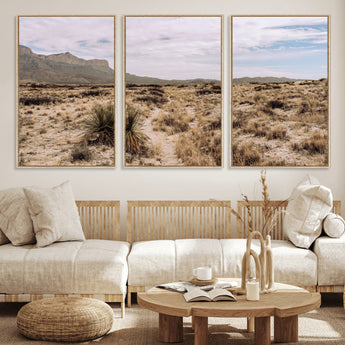 20681831-MGV-CV-36X24-Desert Landscape Wall Art – Southwestern Mountain Canvas Print, Rustic Western Nature Photography Decor for Living Room, Office,