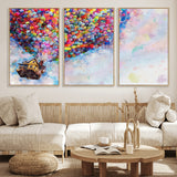 18792-MGV-CV-36X24-Up Movie House Wall Art Canvas Print, Framed Carls Journey Art Picture Print, Up Inspired Perfect Animated Whimsical Decor Artwork